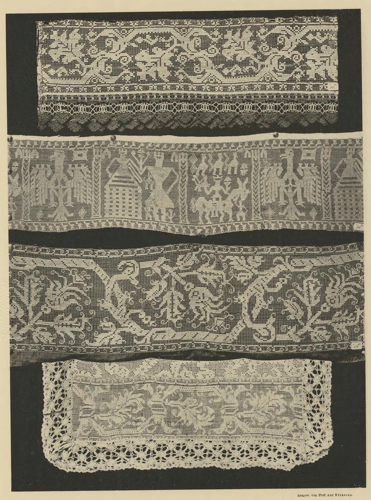 An illustration from Ornamentale und Kunstgewerbliche Sammelmappe : Spitzen des 16. bis 19. Jahrhunderts aus den Sammlungen des Kunstgewerbe-Museums zu Leipzig; Serie IV, 1894, leaf 20