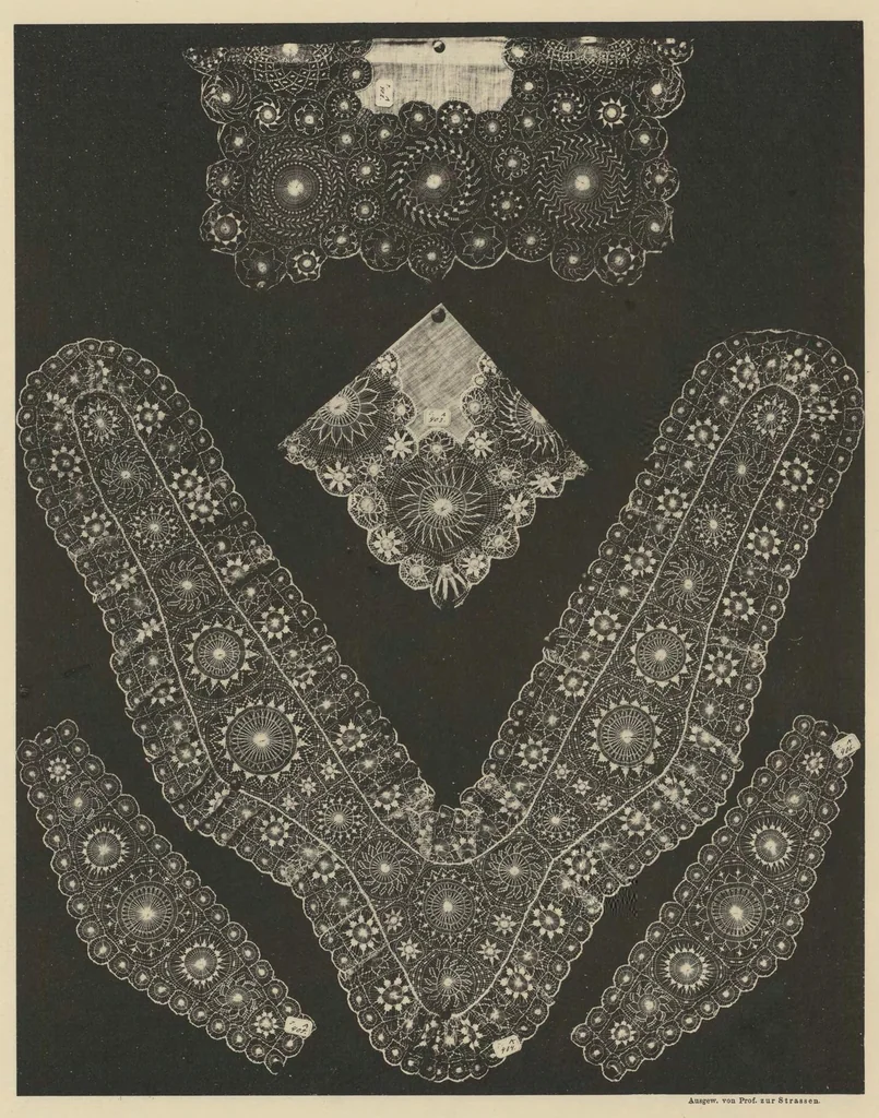 An illustration from Ornamentale und Kunstgewerbliche Sammelmappe : Spitzen des 16. bis 19. Jahrhunderts aus den Sammlungen des Kunstgewerbe-Museums zu Leipzig; Serie IV, 1894, leaf 40