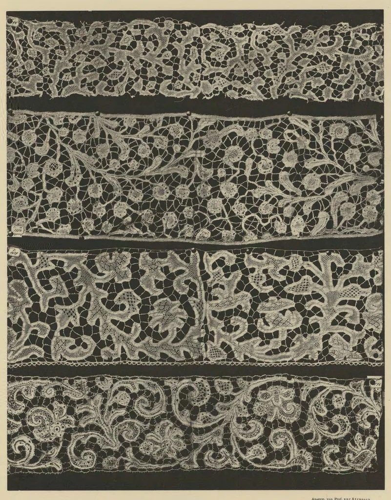 An illustration from Ornamentale und Kunstgewerbliche Sammelmappe : Spitzen des 16. bis 19. Jahrhunderts aus den Sammlungen des Kunstgewerbe-Museums zu Leipzig; Serie IV, 1894, leaf 46