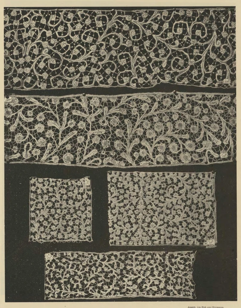 An illustration from Ornamentale und Kunstgewerbliche Sammelmappe : Spitzen des 16. bis 19. Jahrhunderts aus den Sammlungen des Kunstgewerbe-Museums zu Leipzig; Serie IV, 1894, leaf 52