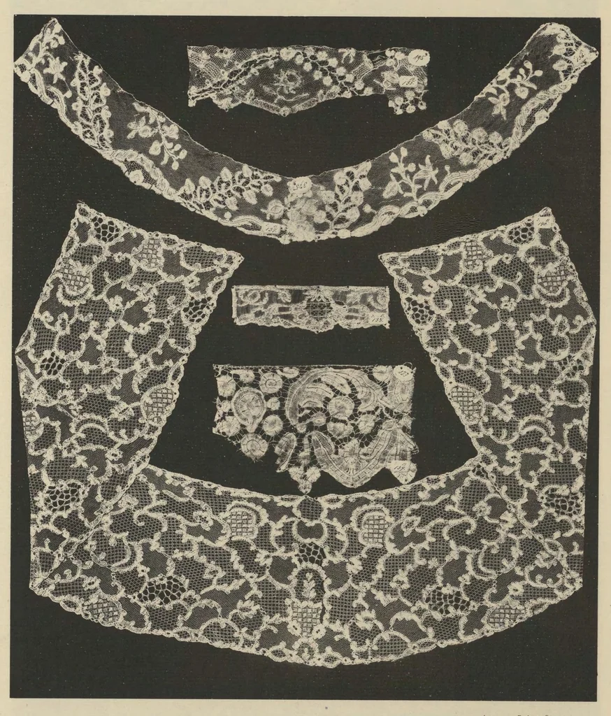 An illustration from Ornamentale und Kunstgewerbliche Sammelmappe : Spitzen des 16. bis 19. Jahrhunderts aus den Sammlungen des Kunstgewerbe-Museums zu Leipzig; Serie V, 1894, leaf 14