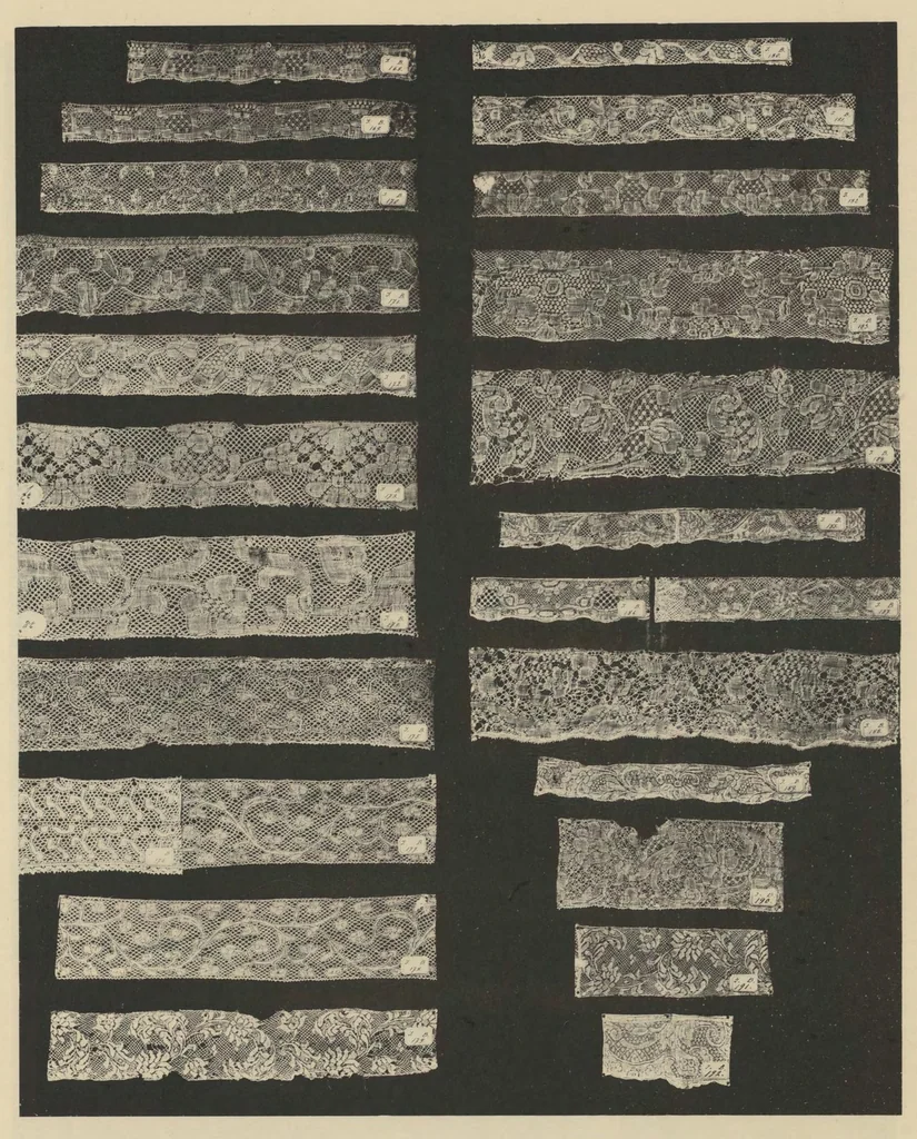 An illustration from Ornamentale und Kunstgewerbliche Sammelmappe : Spitzen des 16. bis 19. Jahrhunderts aus den Sammlungen des Kunstgewerbe-Museums zu Leipzig; Serie V, 1894, leaf 20
