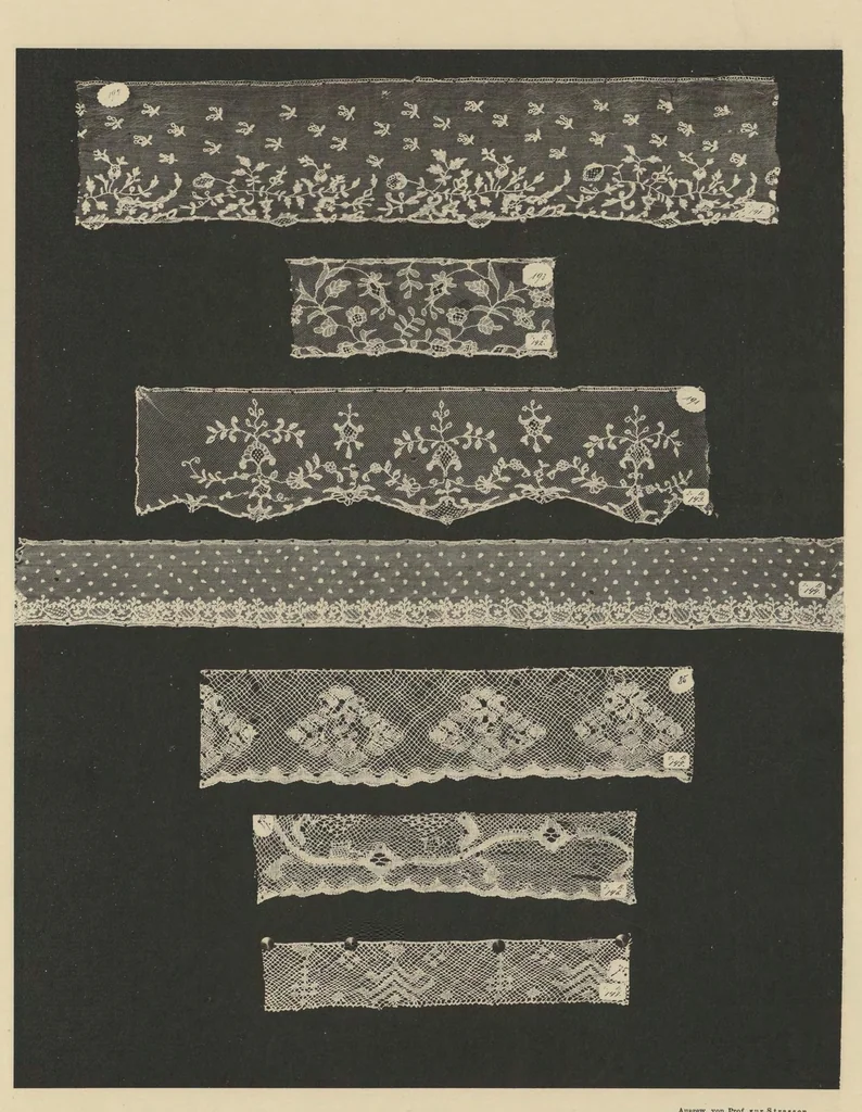 An illustration from Ornamentale und Kunstgewerbliche Sammelmappe : Spitzen des 16. bis 19. Jahrhunderts aus den Sammlungen des Kunstgewerbe-Museums zu Leipzig; Serie V, 1894, leaf 28