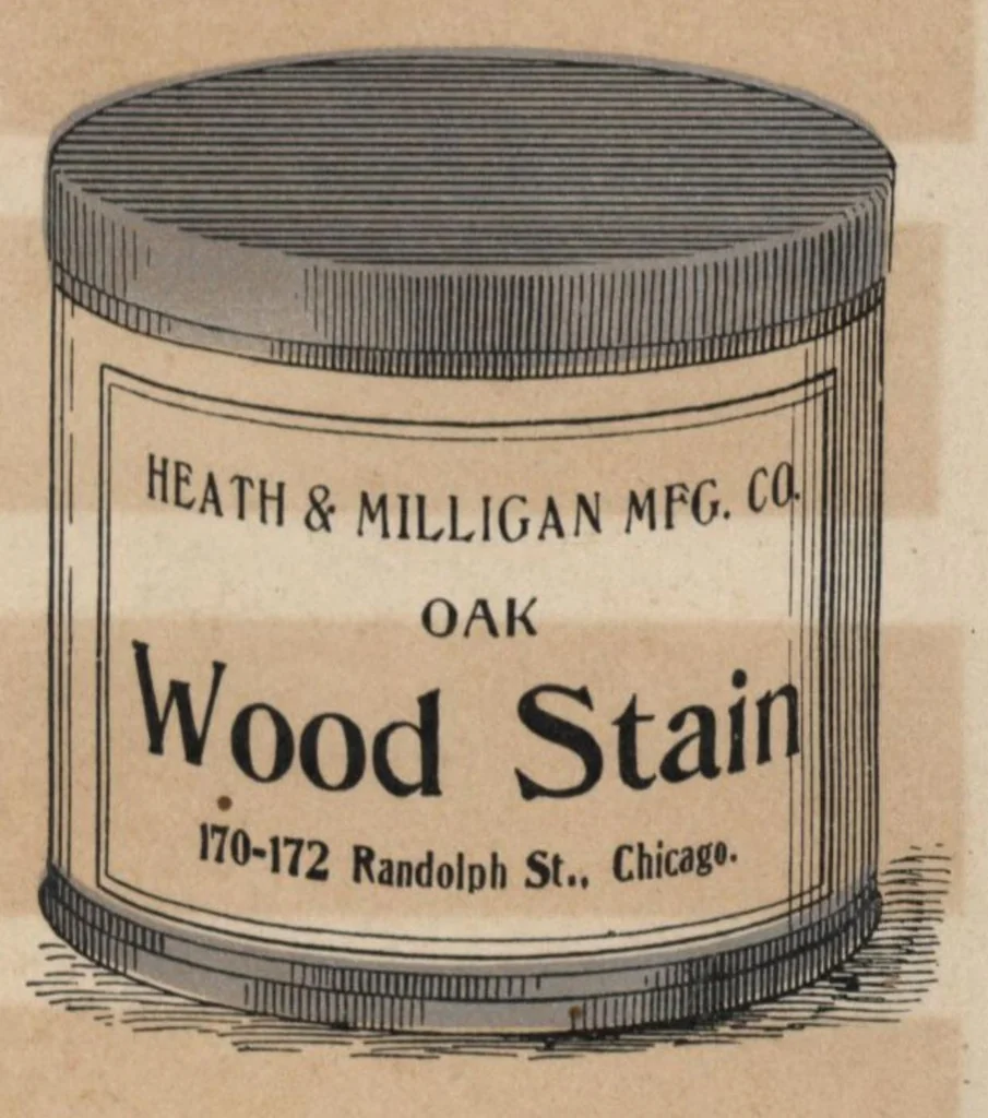 An illustration from Sample colors, paints, stains, etc., Heath & Miligan Mfg Co., 1895, leaf 17