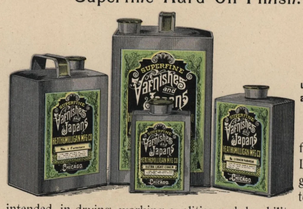 An illustration from Sample colors, paints, stains, etc., Heath & Miligan Mfg Co., 1895, leaf 25