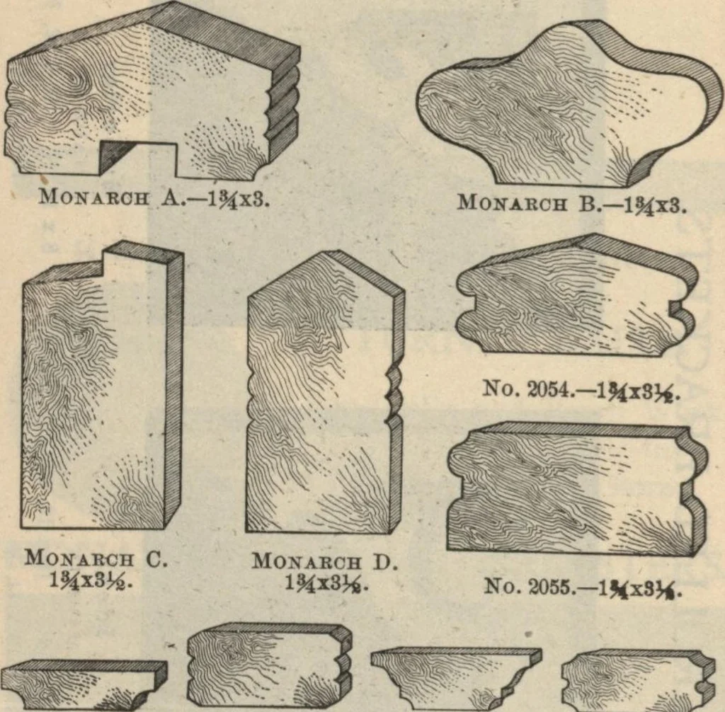 An illustration from Sash, doors, blinds, moulding and all kinds of millwork., 1904, leaf 89