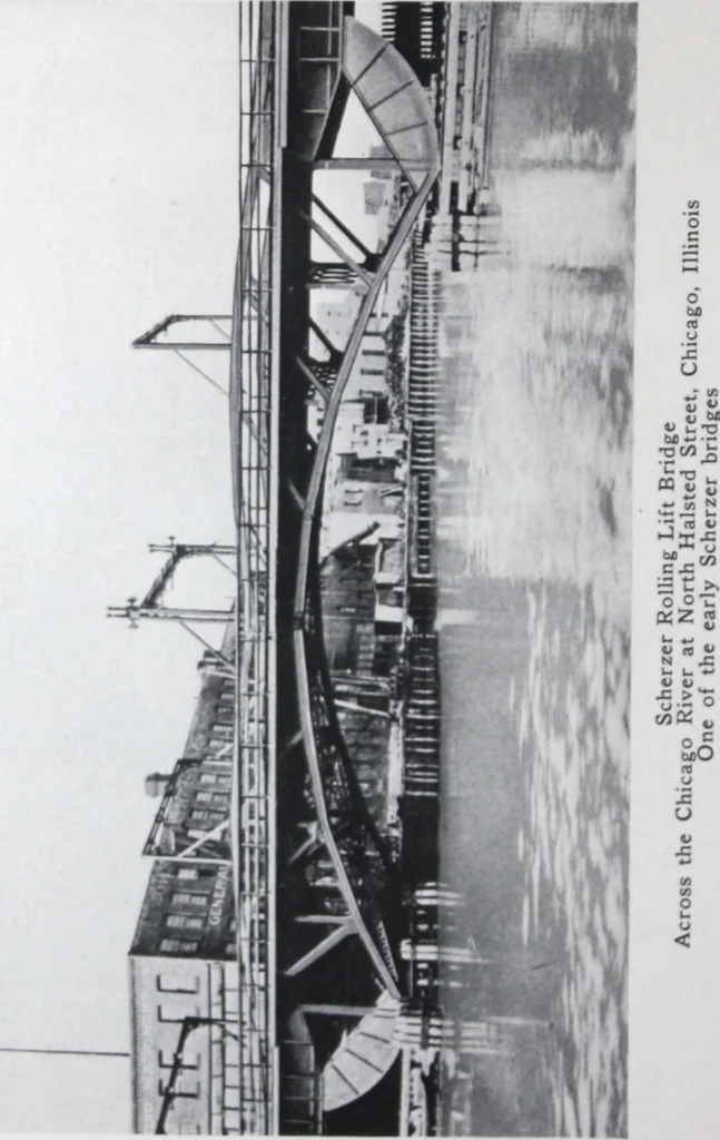 An illustration from Scherzer rolling lift bridges : their inception, development and use., 1916, leaf 13
