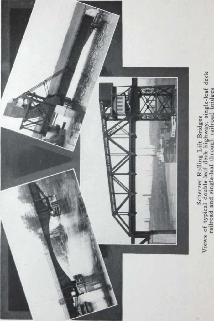 An illustration from Scherzer rolling lift bridges : their inception, development and use., 1916, leaf 25