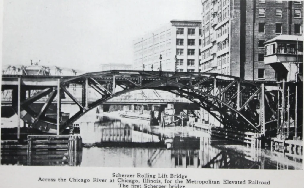 An illustration from Scherzer rolling lift bridges : their inception, development and use., 1916, leaf 5