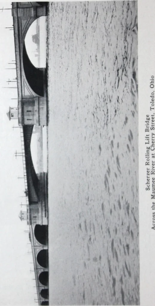 An illustration from Scherzer rolling lift bridges : their inception, development and use., 1916, leaf 9