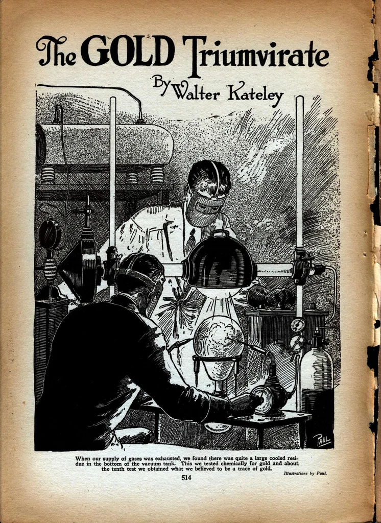 An illustration from Science Wonder Stories, Vol. 1, No. 6 (November 1929), 1929, leaf 35