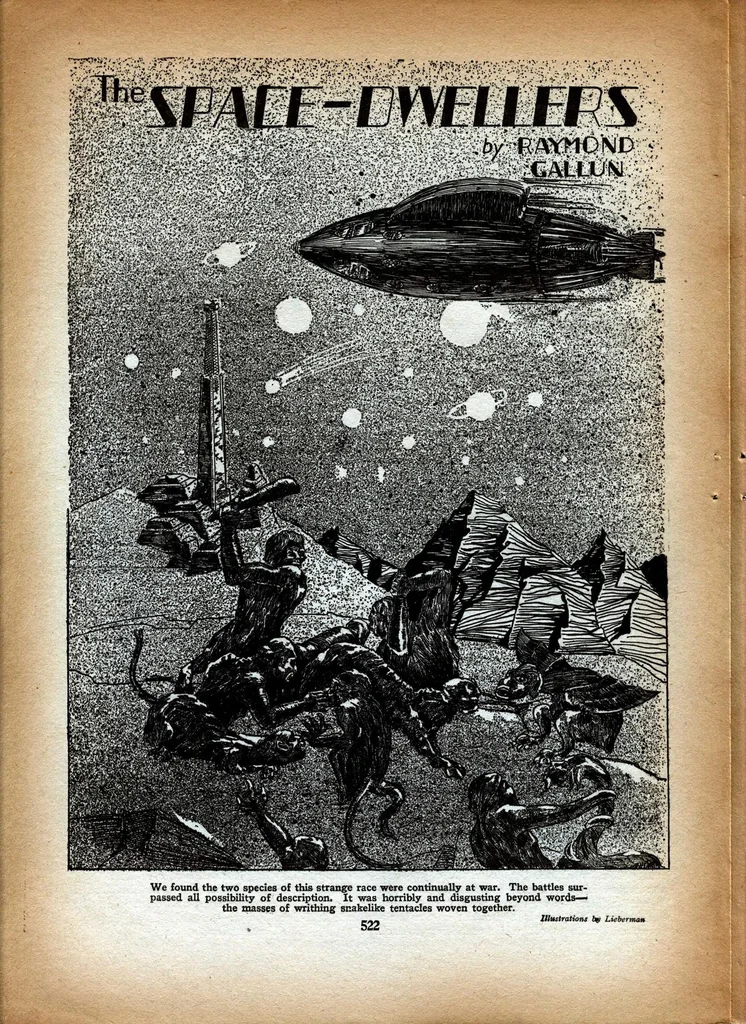 An illustration from Science Wonder Stories, Vol. 1, No. 6 (November 1929), 1929, leaf 43