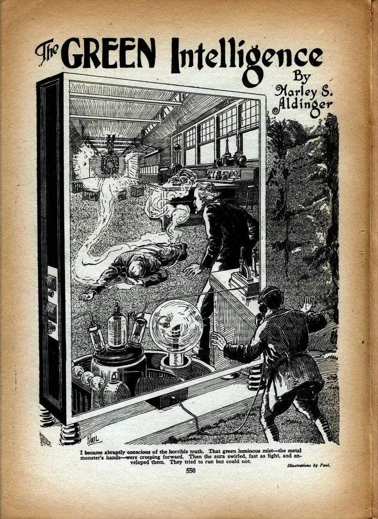 An illustration from Science Wonder Stories, Vol. 1, No. 6 (November 1929), 1929, leaf 71
