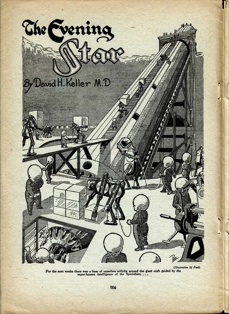 An illustration from Science Wonder Stories, Vol. 1, No. 11 (April 1930), 1930, leaf 5
