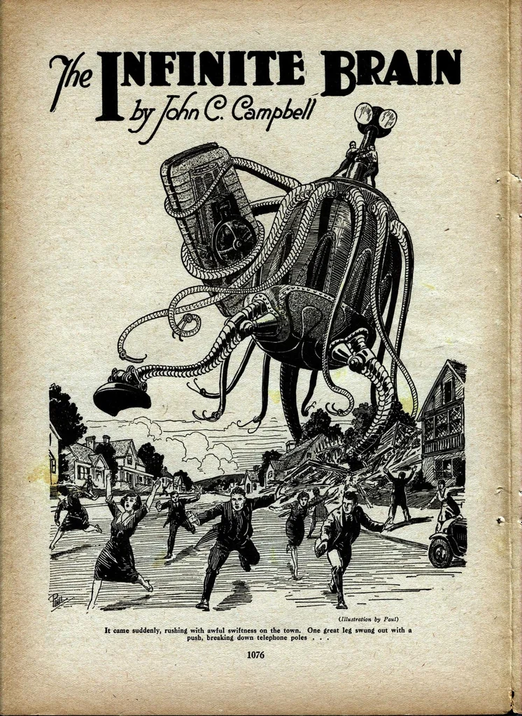 An illustration from Science Wonder Stories, Vol. 1, No. 12 (May 1930), 1930, leaf 21