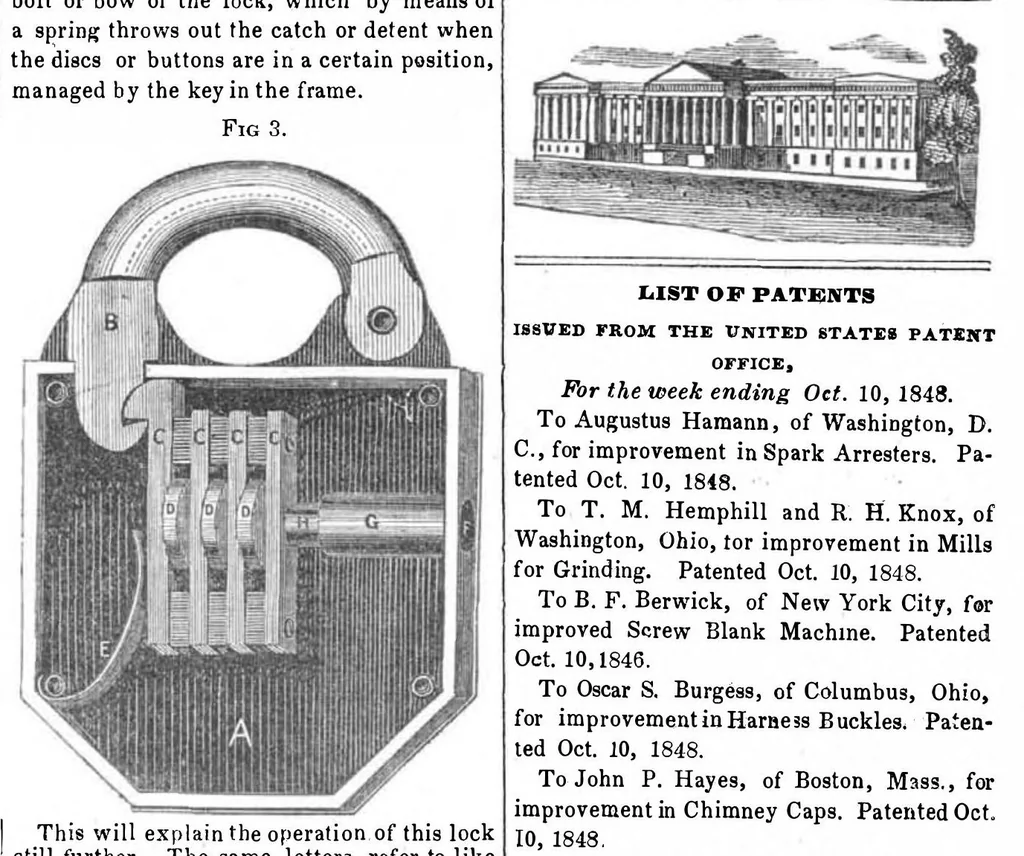An illustration from Scientific American, Vol. 4, No. 5 (October 21, 1848), 1848, leaf 3