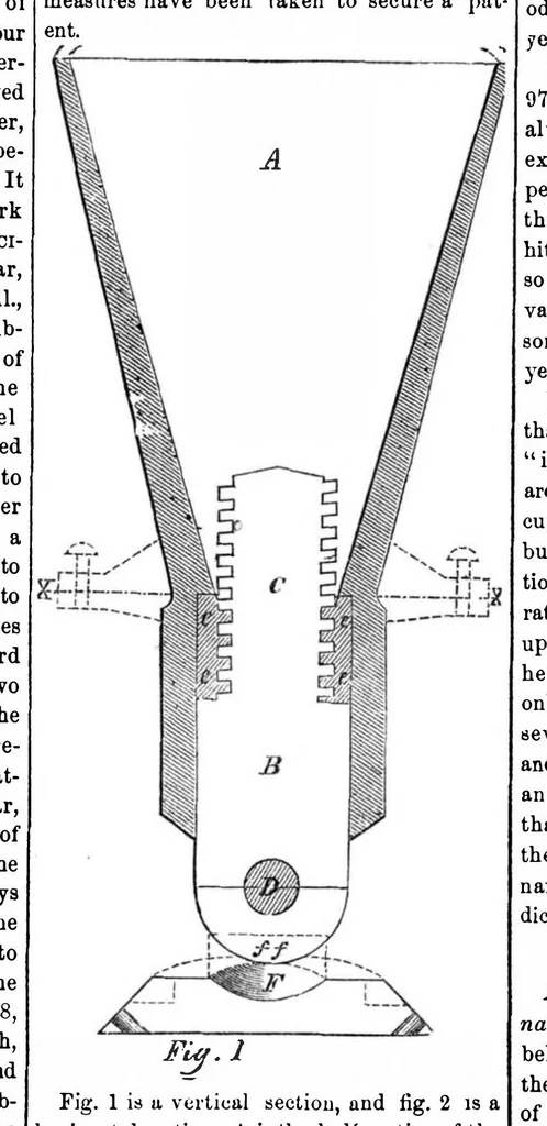 An illustration from Scientific American, Vol. 10, No. 26 (March 10, 1855), 1855, leaf 7