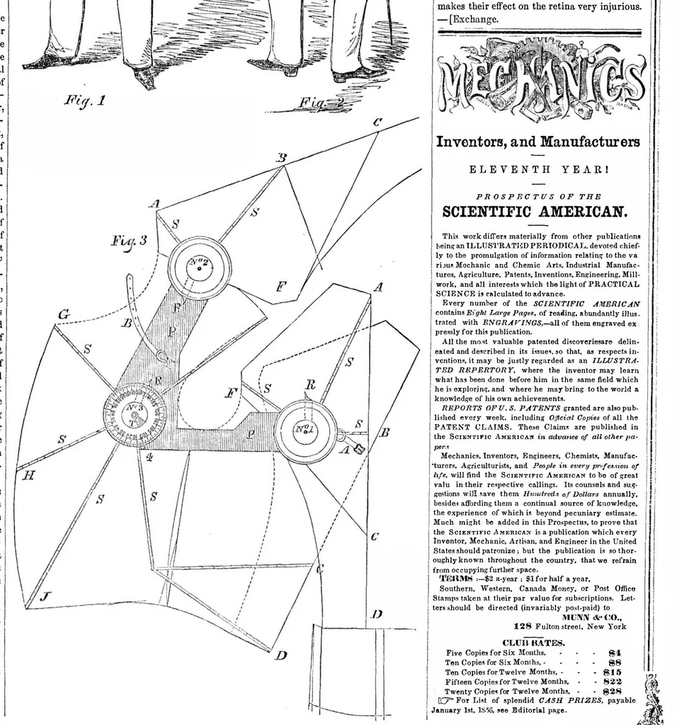 An illustration from Scientific American, Vol. 11, No. 7 (October 27, 1855), 1855, leaf 7