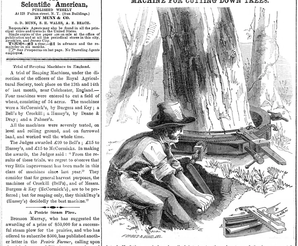 An illustration from Scientific American, Vol. 12, No. 1 (September 13, 1856), 1856, leaf 1