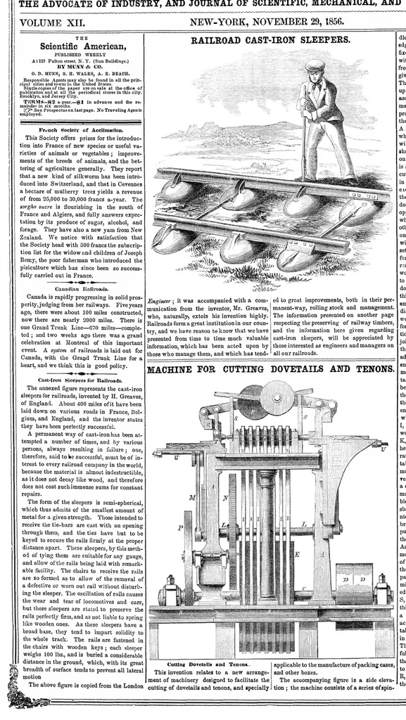 An illustration from Scientific American, Vol. 12, No. 12 (November 29, 1856), 1856, leaf 0