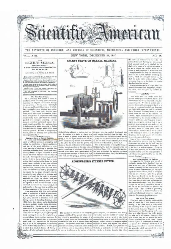 An illustration from Scientific American, Vol. 13, No. 16 (December 26, 1857), 1857, leaf 0