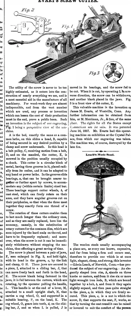 An illustration from Scientific American, Vol. 14, No. 6 (October 16, 1858), 1858, leaf 0