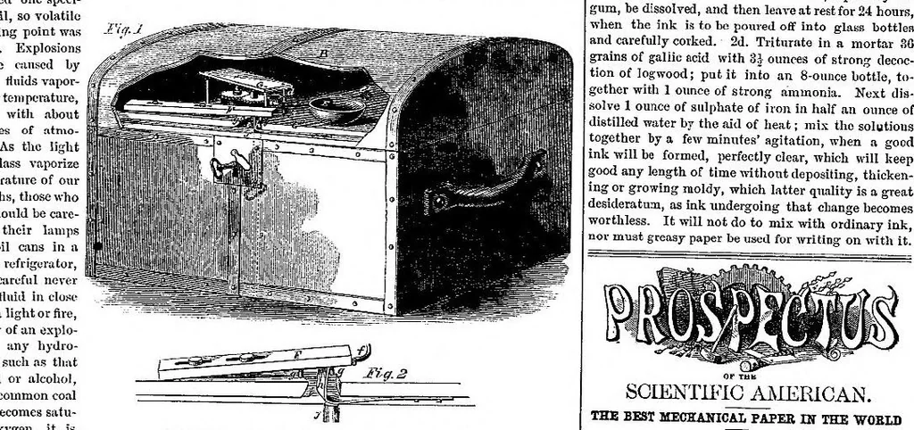 An illustration from Scientific American, New Series, Vol. 4, No. 16 (April 20, 1861), 1861, leaf 15
