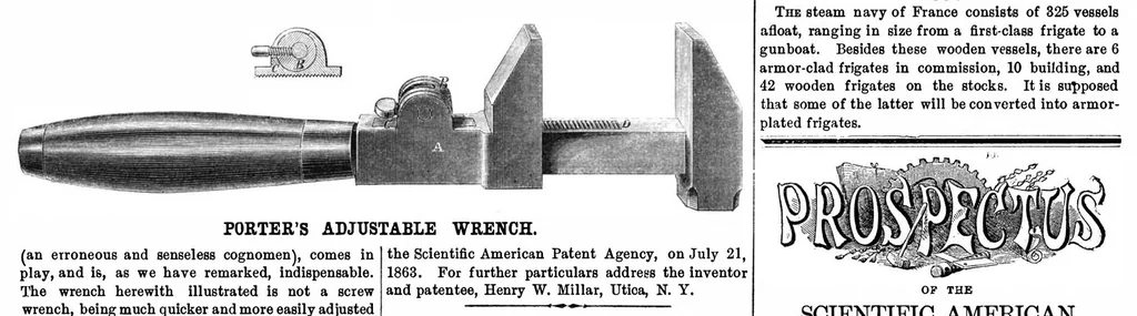 An illustration from Scientific American, New Series, Vol. 9, No. 14 (October 3, 1863), 1863, leaf 15