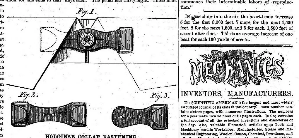 An illustration from Scientific American, New Series, Vol. 15, No. 7 (August 11, 1866), 1866, leaf 15