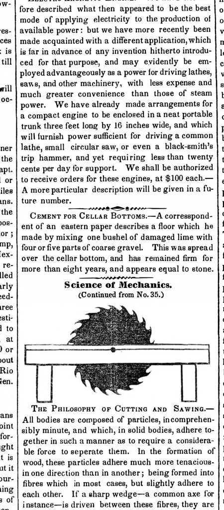 An illustration from Scientific American, Vol. 1, No. 36 (1846), 1846, leaf 1