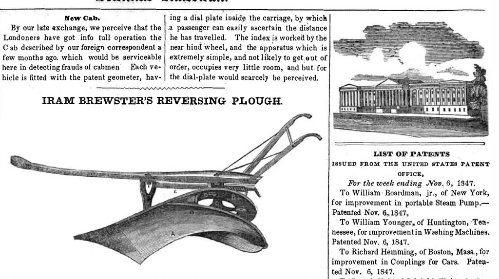 An illustration from Scientific American, Vol. 3, No. 8 (1847), 1847, leaf 3