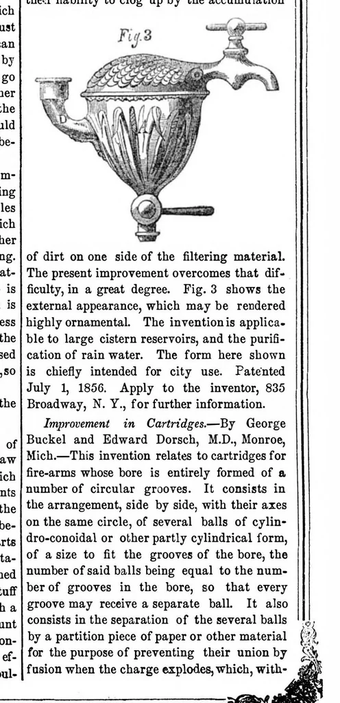 An illustration from Scientific American, Vol. 11, No. 47 (1856), 1856, leaf 4