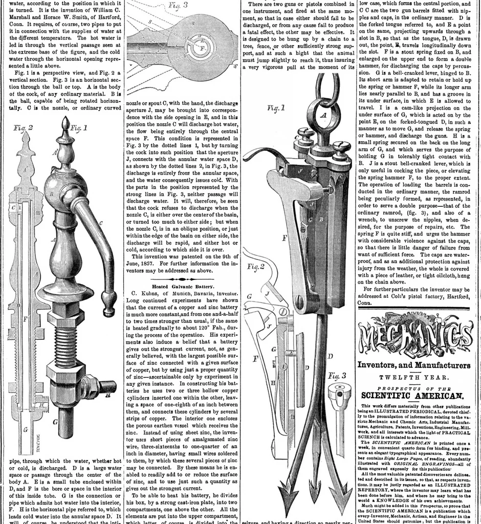 An illustration from Scientific American, Vol. 12, No. 47 (1857), 1857, leaf 7
