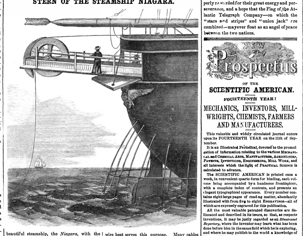 An illustration from Scientific American, Vol. 13, No. 50 (1858), 1858, leaf 7