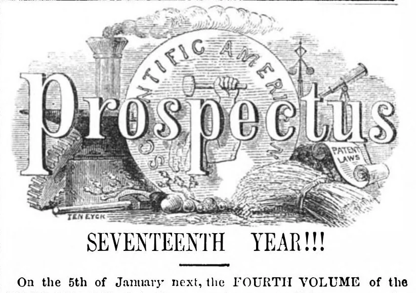 An illustration from Scientific American, Vol. 3, No. 25 (1860), 1860, leaf 15