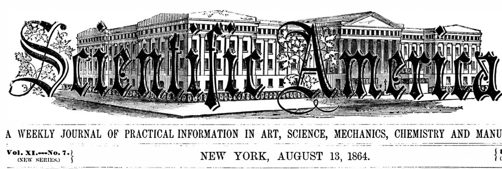 An illustration from Scientific American, Vol. 11, No. 7 (1864), 1864, leaf 0