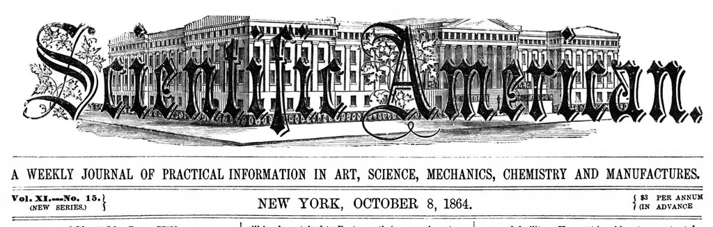 An illustration from Scientific American, Vol. 11, No. 15 (1864), 1864, leaf 0