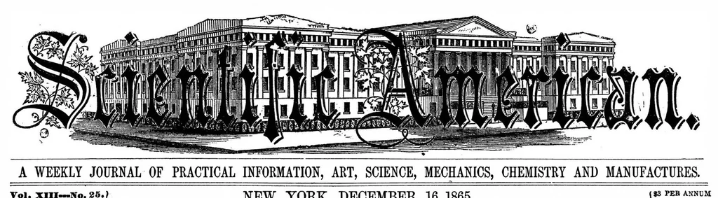 An illustration from Scientific American, Vol. 13, No. 25 (1865), 1865, leaf 0