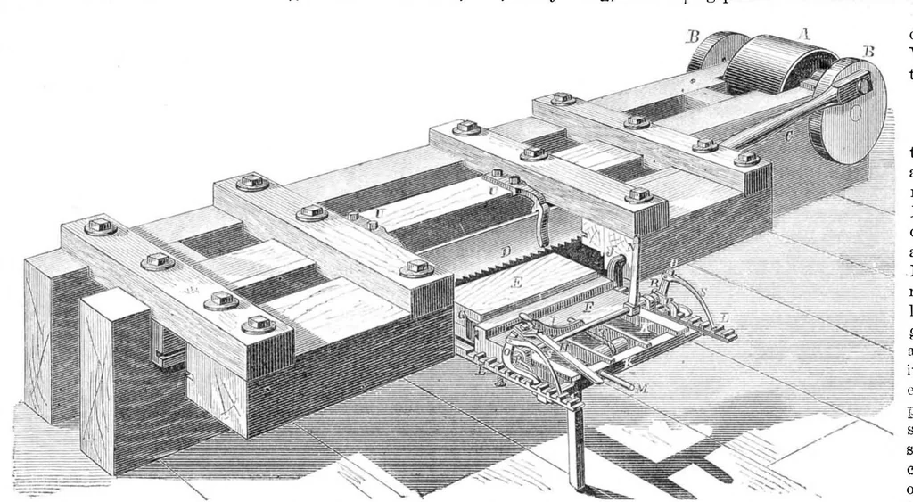 An illustration from Scientific American, Vol. 21, No. 15 (1869), 1869, leaf 7