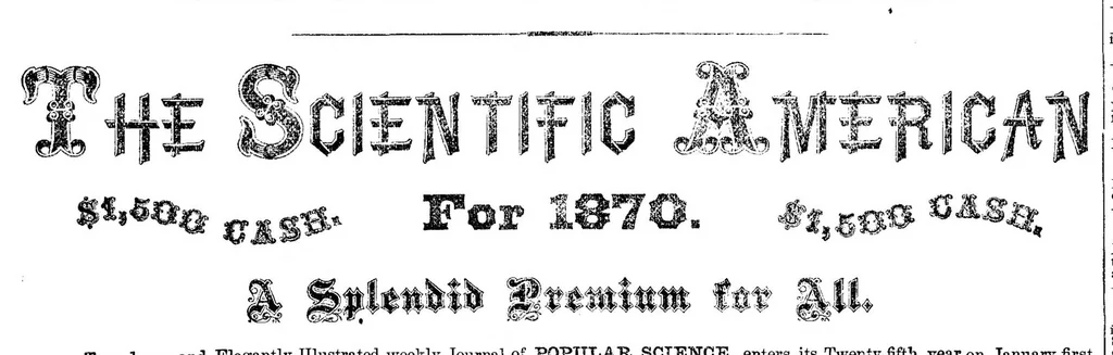 An illustration from Scientific American, Vol. 21, No. 25 (1869), 1869, leaf 13