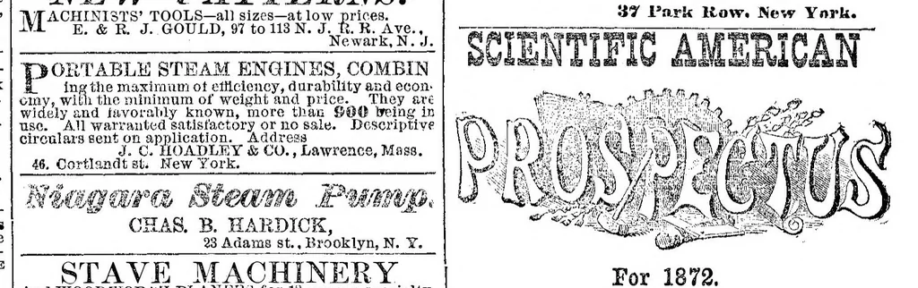 An illustration from Scientific American, Vol. 26, No. 18 (1872), 1872, leaf 13