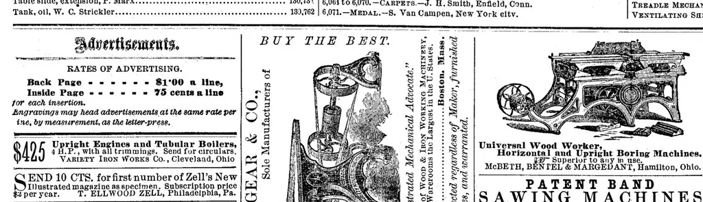 An illustration from Scientific American, Vol. 27, No. 12 (1872), 1872, leaf 13