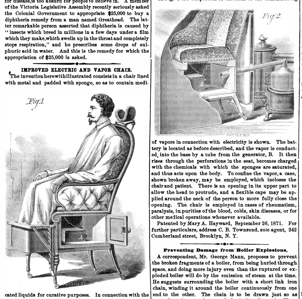 An illustration from Scientific American, Vol. 30, No. 10 (1874), 1874, leaf 7