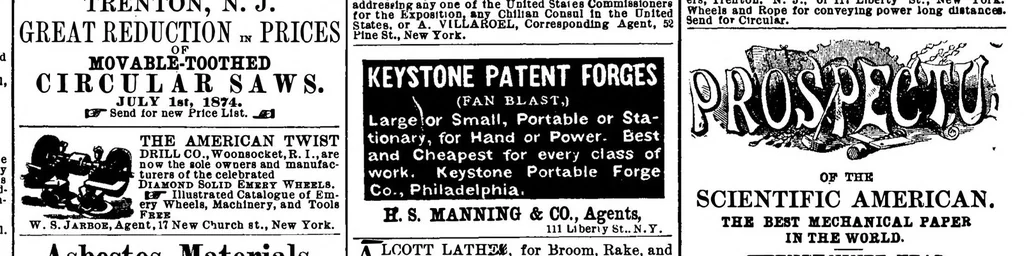 An illustration from Scientific American, Vol. 31, No. 11 (1874), 1874, leaf 15