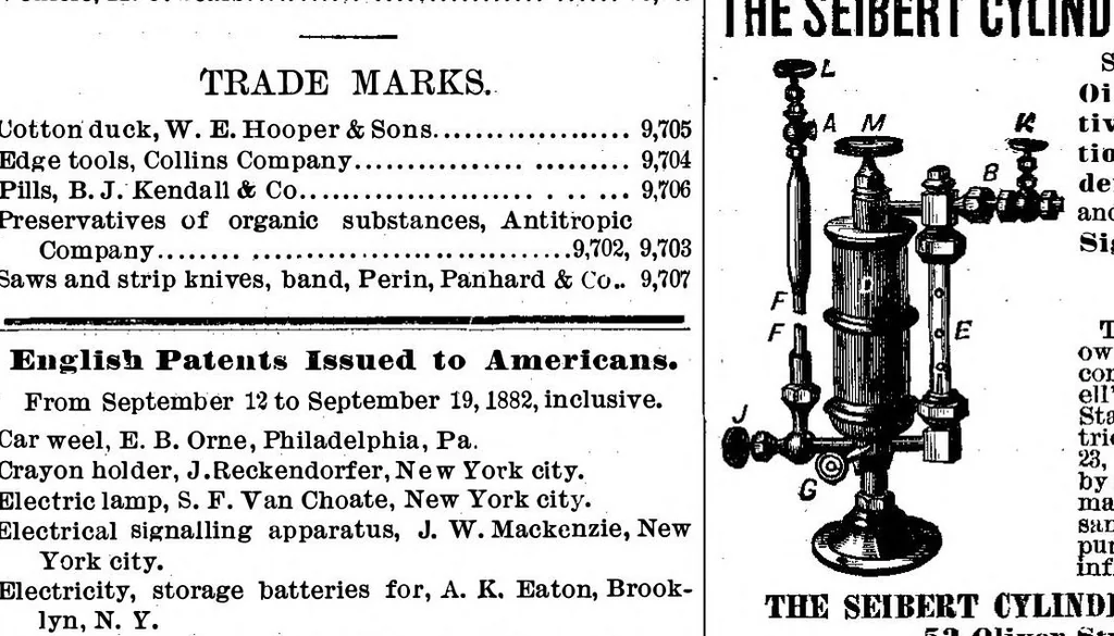 An illustration from Scientific American, Vol. 47, No. 17 (1882), 1882, leaf 13
