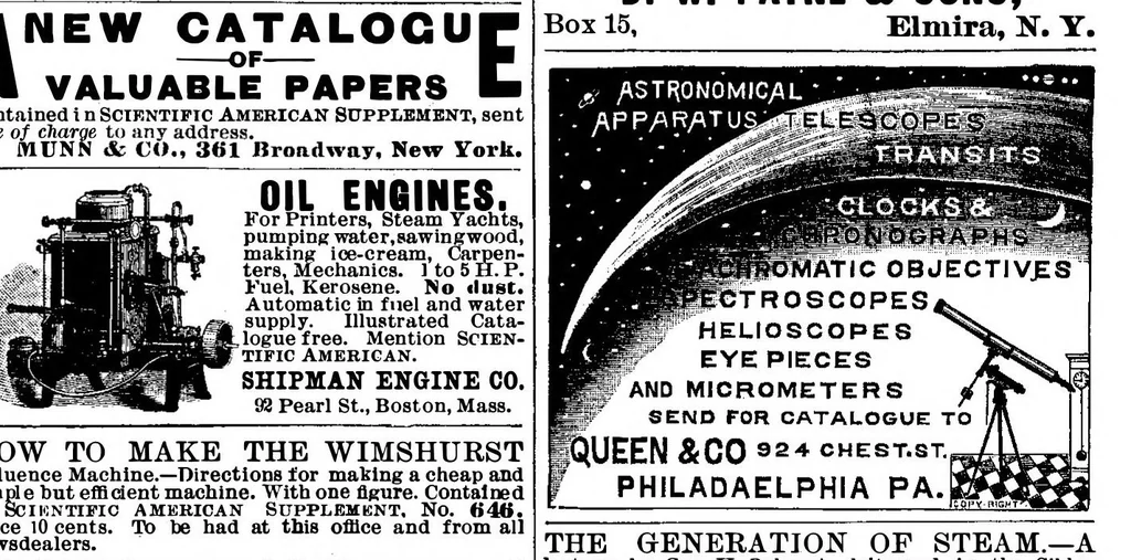 An illustration from Scientific American, Vol. 59, No. 7 (1888), 1888, leaf 13