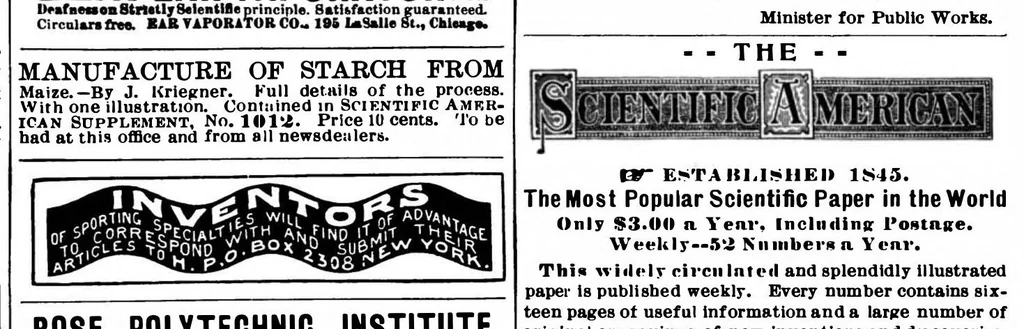 An illustration from Scientific American, Vol. 75, No. 7 (1896), 1896, leaf 14