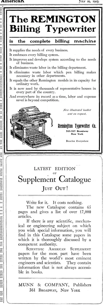 An illustration from Scientific American, Vol. 93, No. 5 (1905), 1905, leaf 17