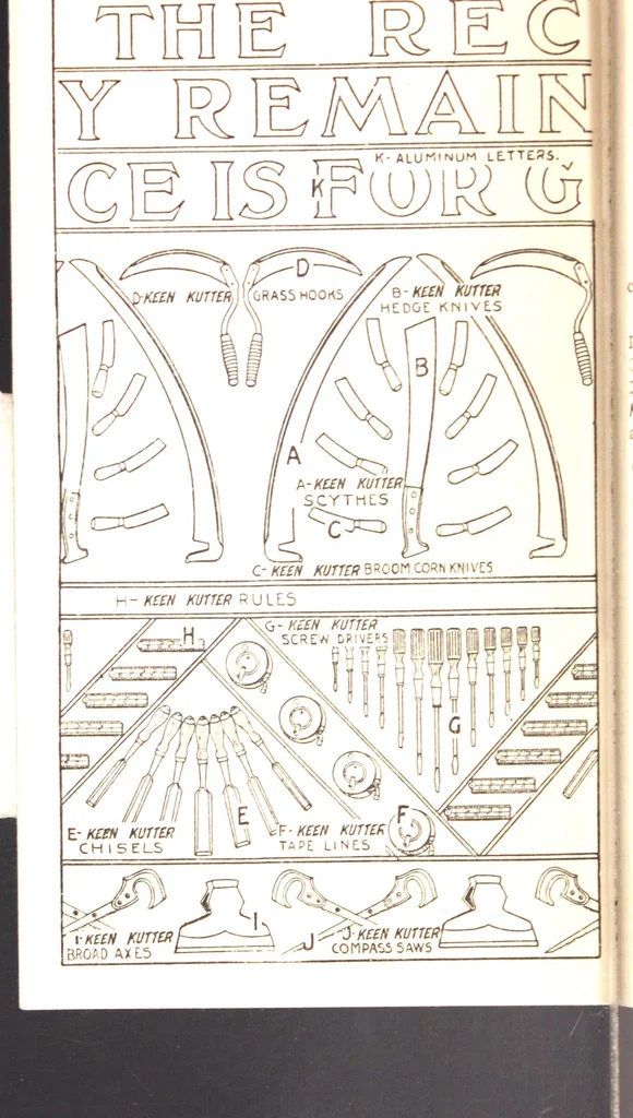 An illustration from Sectional views of Simmons Hardware Company's exhibit at the Panama-Pacific International Exposition, Manufacturers' Palace, San Francisco, 1915., 1915, leaf 31
