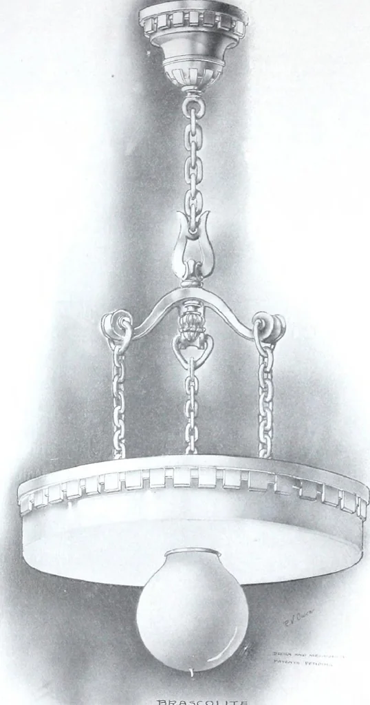 An illustration from Semi-indirect lighting with a new unit practical for any purpose : that is more efficient than any other lighting unit on the market, 1920, leaf 14